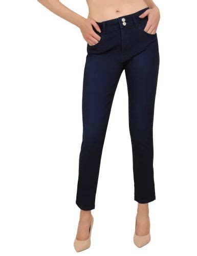 Regular Ladies Dark Blue Denim Jeans Button At Rs 455 Piece In New Delhi Id 27426006312