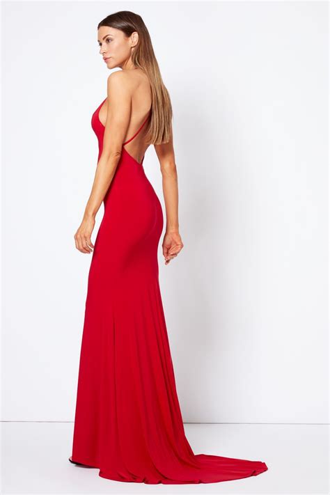 Cross Back Fishtail Maxi Dress By Club L Topshop Maxi Dress Red