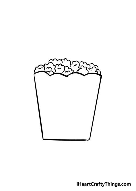 how to draw popcorn step by step easy drawing guides
