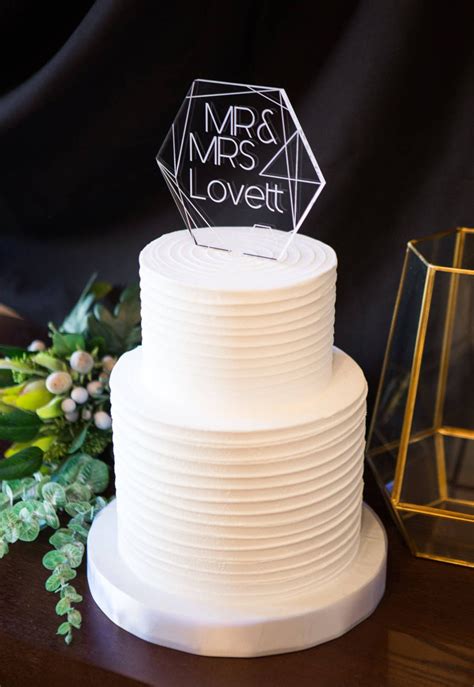 Geometric Cake Topper Geometric Wedding Cakes Modern Wedding Cake