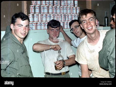 Gis Drinking During Party In The 4th Infantry Divisions Area Of