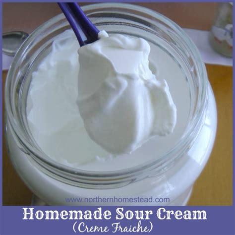 Creme fraiche has a higher butterfat content of up to 45%, it is creamier in texture and richer than sour cream. How to Make Homemade Sour Cream (Creme Fraiche) - Northern ...