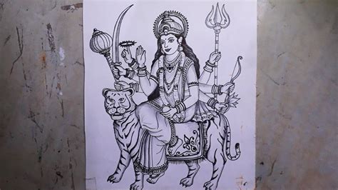 Navratri Drawing Navratri Drawing Easy Durga Maa Drawing How To Draw