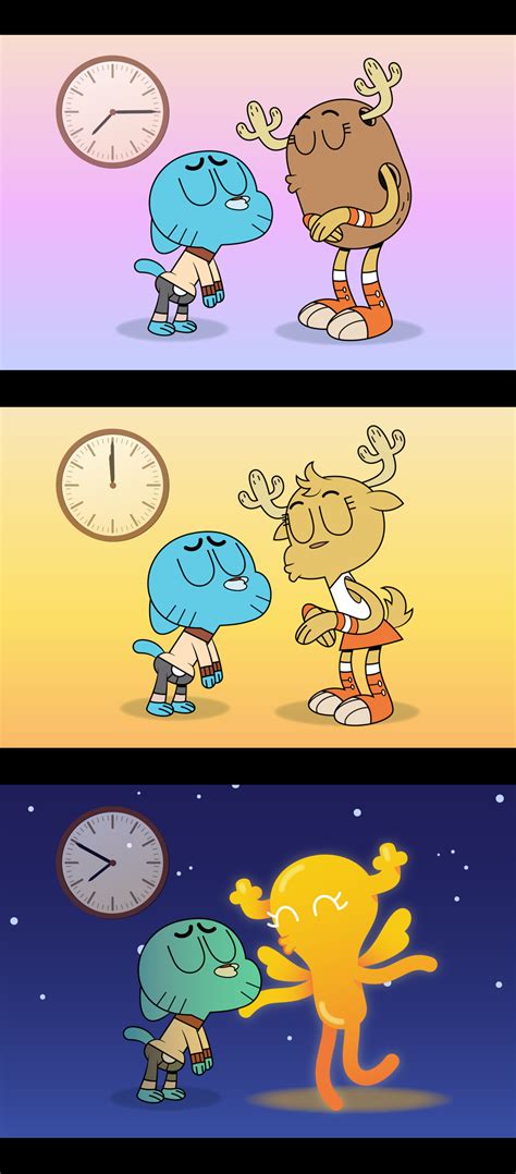 Penny And Gumball At Three Different Times By Culu Bluebeaver On Deviantart