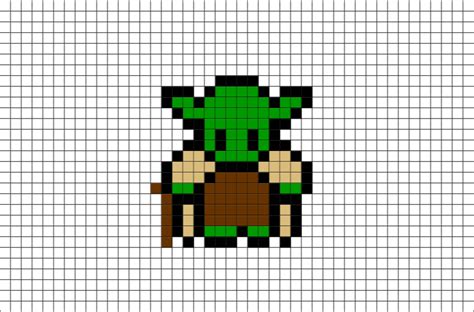Yoda Pixel Art Brik