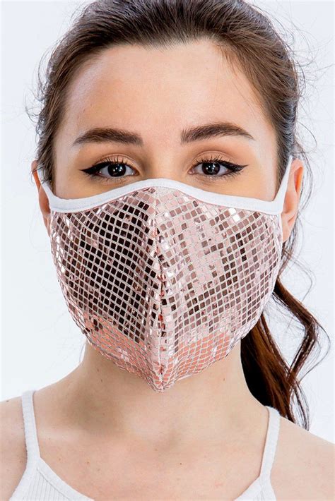 Face Mask Pink Sequin Face Mask Women’s Mask Men’s Face Mask By Primitivefriendts On Etsy