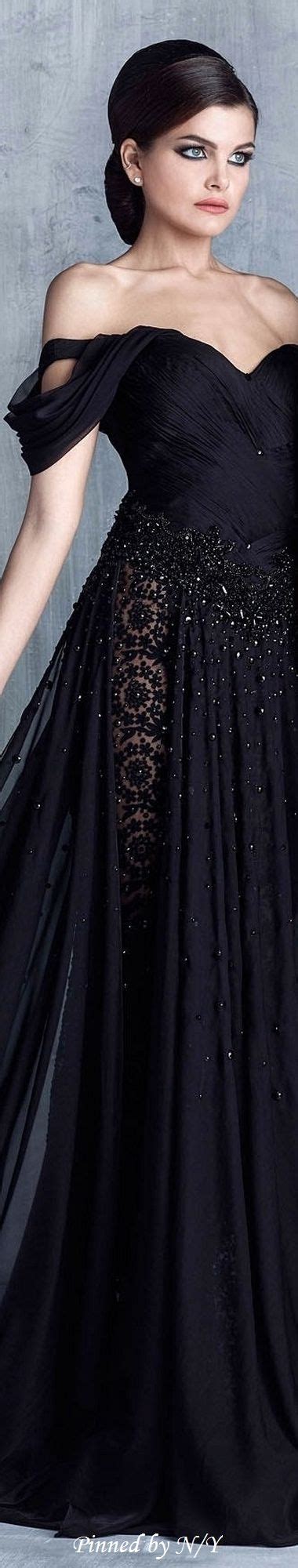 Tony Chaaya Couture Ss 2016 Black Dress Makeup Black Dress Outfit