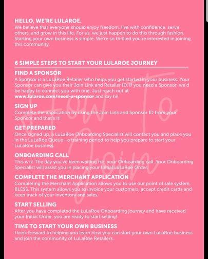 6 Simple Steps To Start Your Lularoe Journey Lularoe Messages How