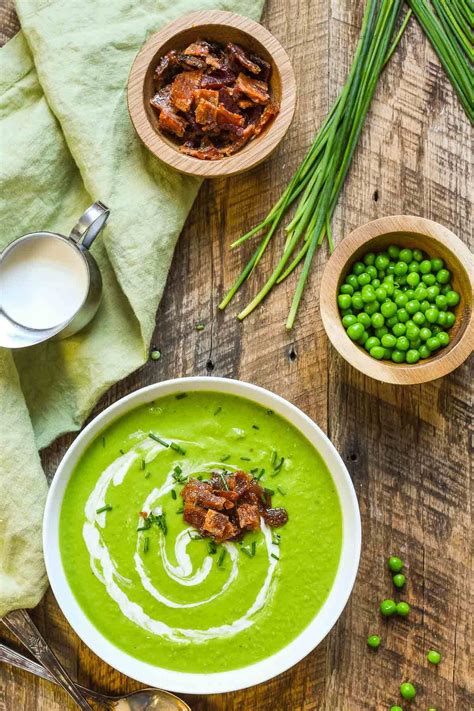 2 cups massel chicken style liquid stock. Green Pea Soup with Candied Bacon | NeighborFood
