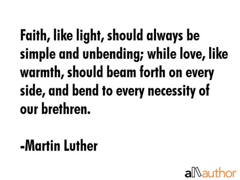 Faith Like Light Should Always Be Simple Quote