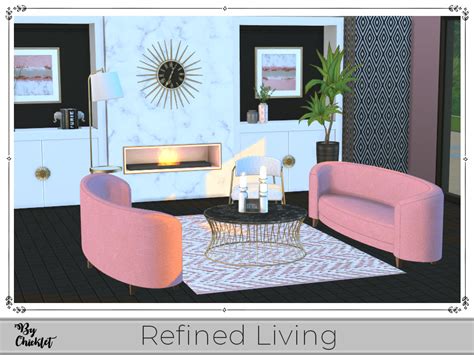 Refined Living Sitting Room By Chicklet At Tsr Sims 4 Updates