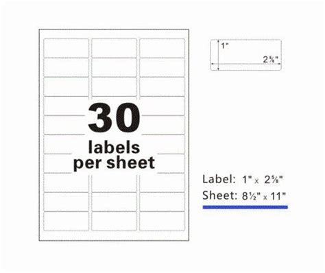 If you keep names and addresses in a microsoft excel spreadsheet, it's easy to export that information into another program like microsoft. Label Templates 30 Per Page Lovely Premium Self Adhesive ...