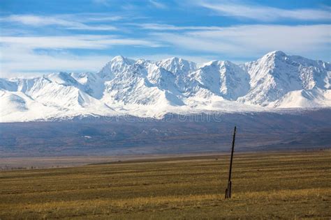 Snowy Peaks In Chuya Ridge Altai Mountains Stock Photo Image Of
