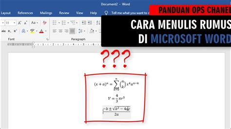Cara Membuat Rumus Matematika Di Microsoft Word Gini Caranya