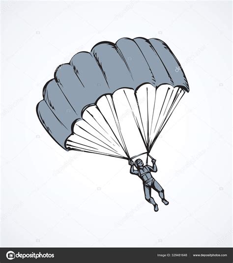 Parachutist Vector Drawing Stock Vector Image By ©marinka 329481648