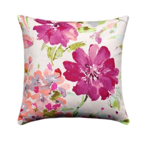Colorful Floral Pillow Cover Orchid Floral Pillow 18 X 18 20 X 20 22 X 22 24 X 24 Inch Floral