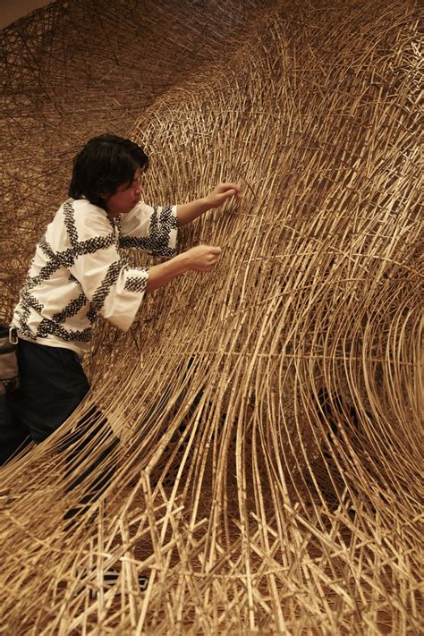 Recycled Bamboo Installations Intertwine In Site Specific