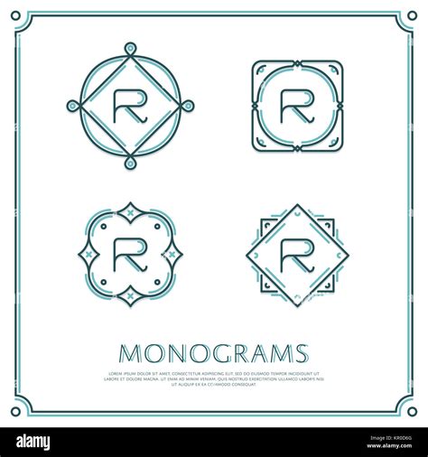 Carta Vectorial R Monograma Fotografía De Stock Alamy