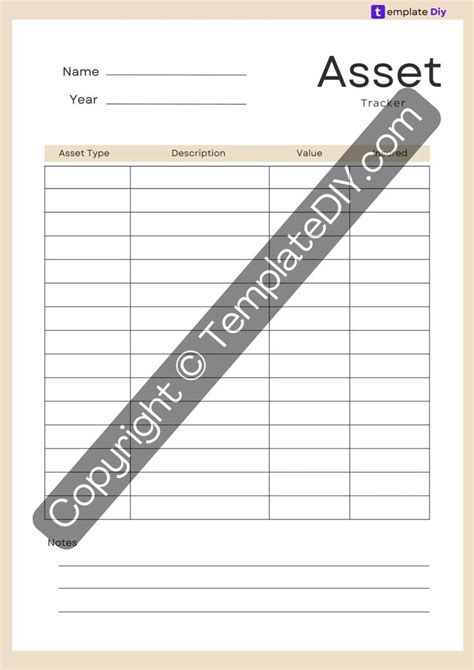 Asset Tracking Template Printable In Pdf Word And Excel In 2022