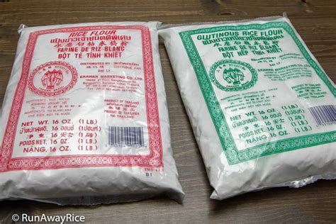 The ingredients are glutinous rice flour and water. Rice Flour vs. Glutinous Rice Flour - What are the ...