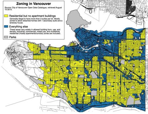 Vancouver Mapa De Zonificación De La Zona Del Mapa De Vancouver