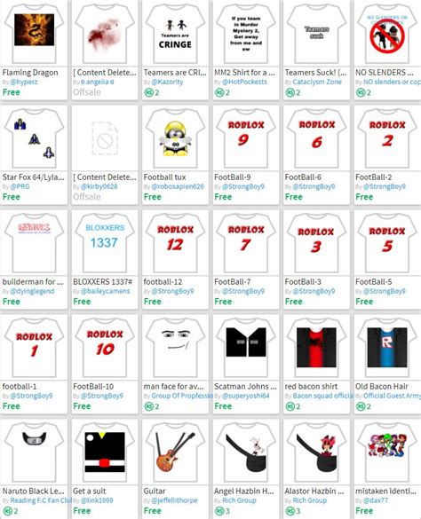 My Roblox Inventory T Shirts P2 By Stormfx93rblx On Deviantart