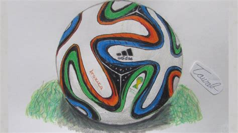 speed drawing realistic brazuca fifa world cup 2014 ball youtube