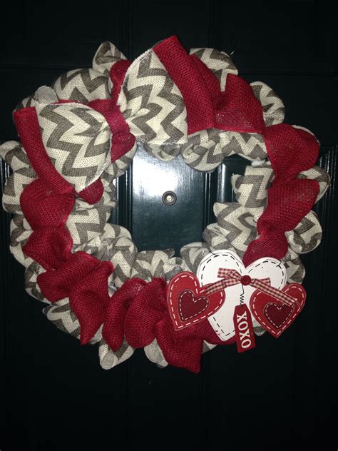 Valentines Day Burlap Wreath That My Cousin Made For Me