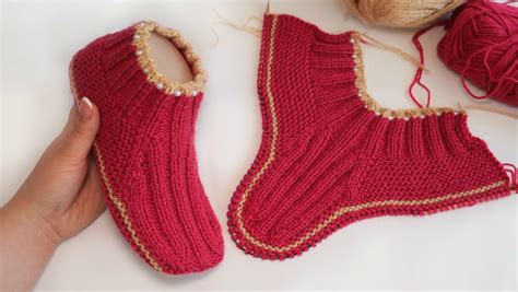 Knitted House Slippers Pattern Mikes Natura