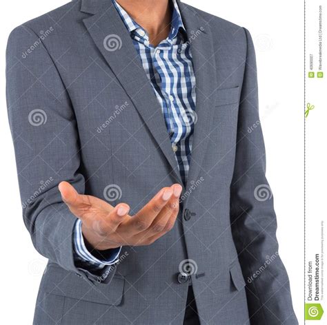 Businessman Holding Hand Out Stock Image Image Of Corporate Handsome