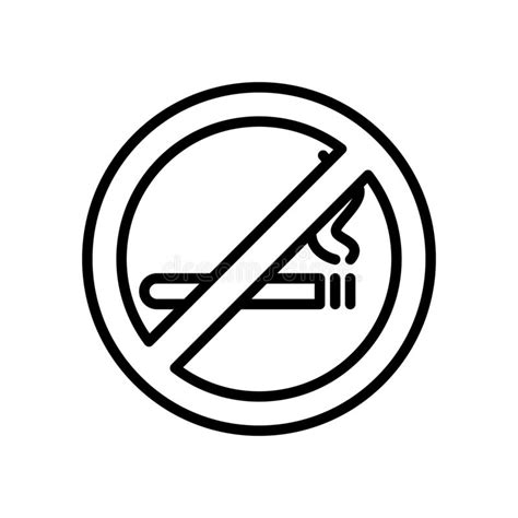 No Smoking Icon Vector Isolated On White Background No Smoking Sign