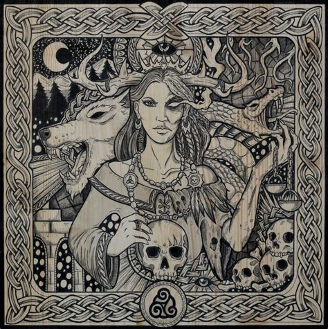 Hel By Zawart Mythology Art Viking Art Norse Goddess