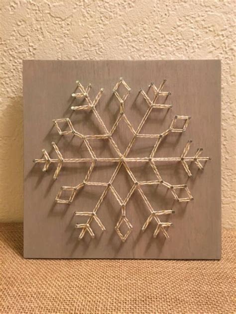 Snowflake String Art Etsy