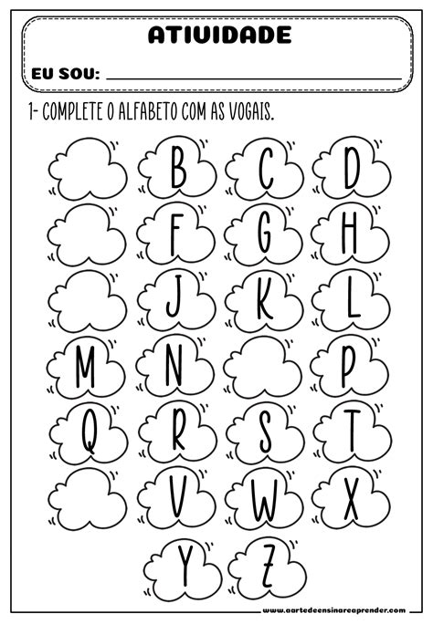 Atividade Pronta Alfabeto Vogais E Consoantes A Arte De Ensinar E