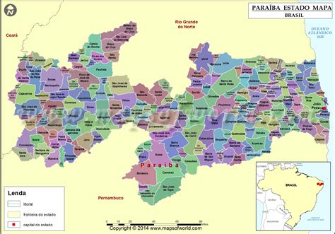 Mapa Do Estado Da Paraíba