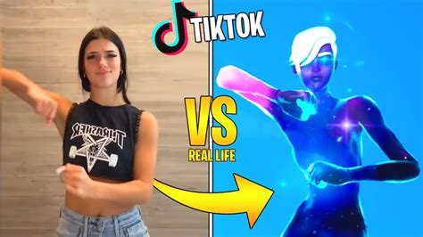 All Fortnite Tiktok Dances In Real Life 100 Sync Out West The Renegade Youtube