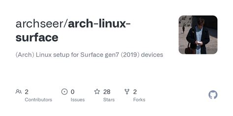 Github Archseerarch Linux Surface Arch Linux Setup For Surface