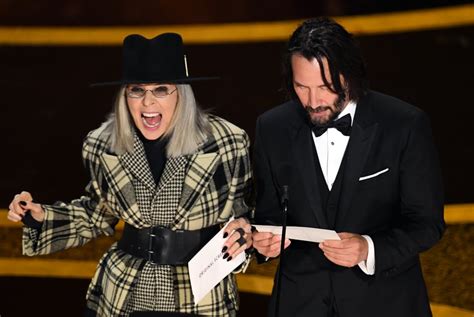 Diane Keaton And Keanu Reeves At The 2020 Oscars Popsugar Entertainment Uk Photo 8