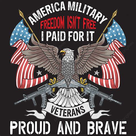 Athletic T Shirt Vector Design Images America Military Freedom Isn T