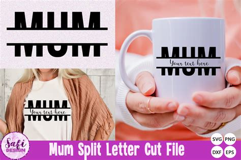 Mum Split Letter Svg Cut File Graphic By Safi Designs · Creative Fabrica