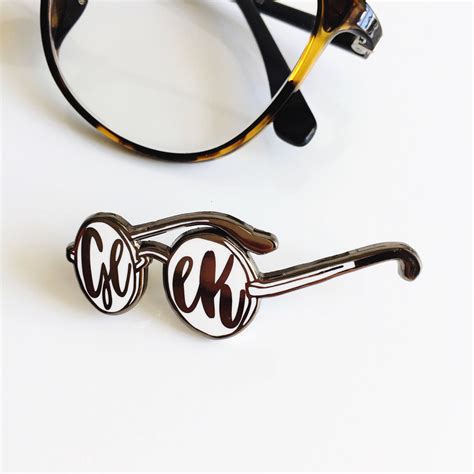 Geek Glasses Enamel Pin Cute Enamel Lapel Pin Cute Pin Geek Chic