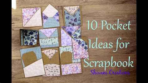 All people start a scrapbook for the same reason, to capture and cherish priceless memories. 10 Pocket Ideas for Scrapbook/ How to make Pocket for ...