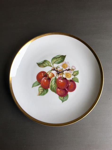 Vintage Fruit Plates With Gold Trim Hutschenreuther Selb Etsy