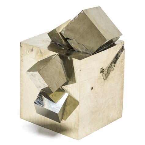 Pyrite Cube Natural Cluster Pyrite Crystals Minerals Minerals And