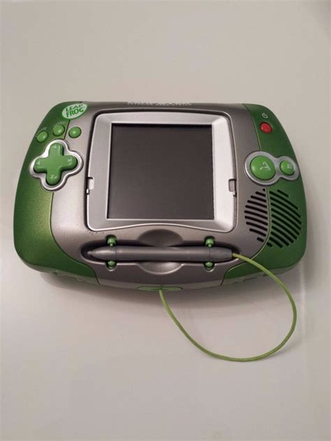 Leapfrog Leapster Learning Game System Green Silver Handheld Console