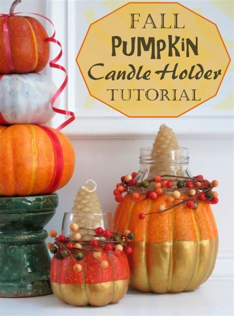 Pumpkin Candle Holder Diy Craft Tutorial Feltmagnet