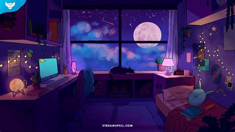 Free Download Lofi Night Wallpaper Streamspell 1920x1080 For Your