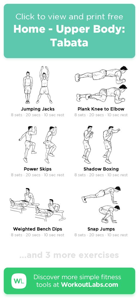 Home Upper Body Tabata · Workoutlabs Fit Tabata Free Workouts