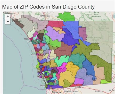 Map Of All Zip Codes In San Diego County California San Diego San