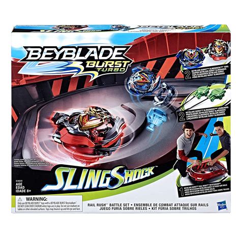 Bey Burst Turbo Slingshock Rail Rush Battle Set Awesome Toys Ts